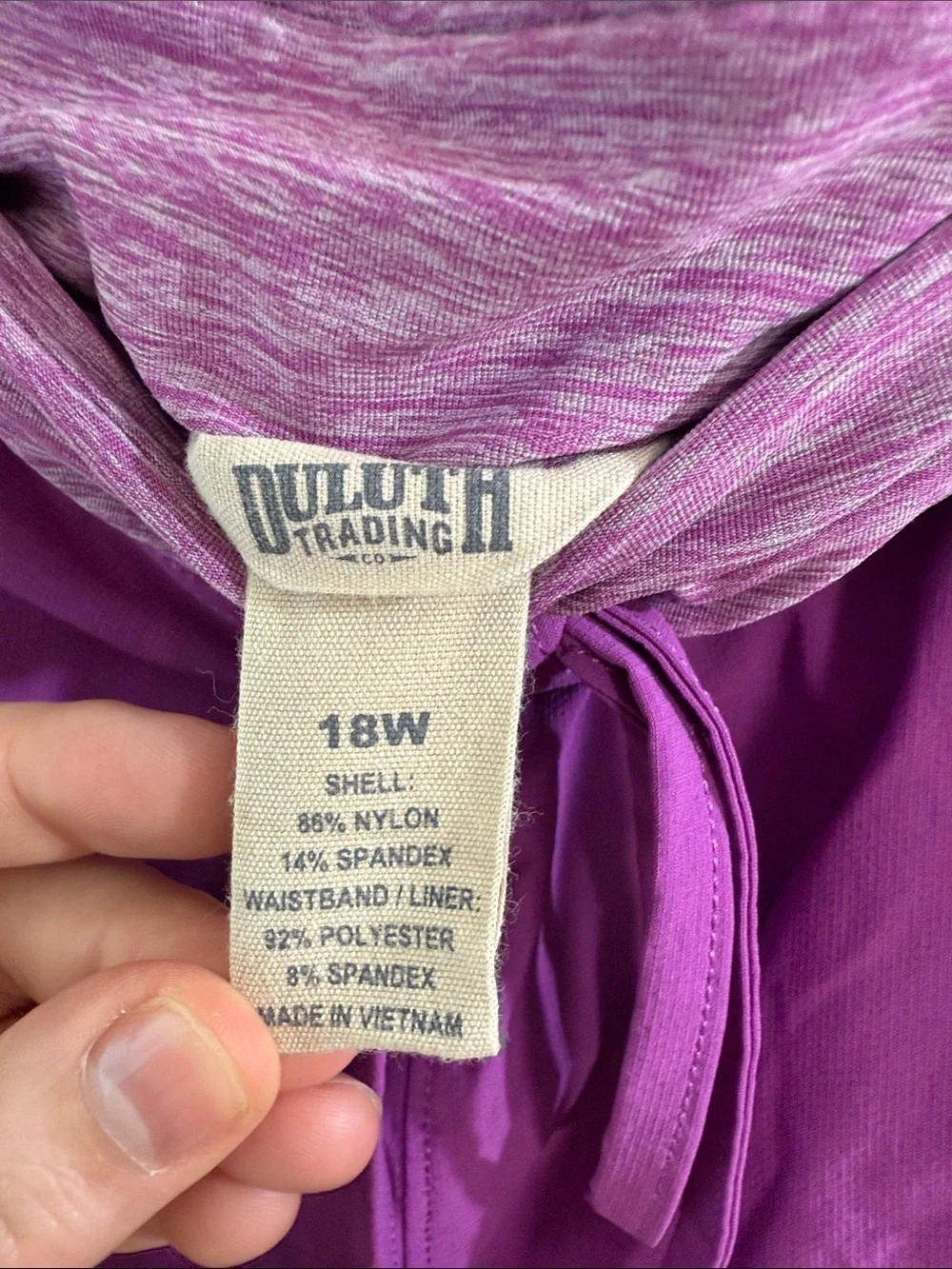 Duluth Trading Hiking Golf Skort Purple Adjustable Waist 18W Fitness Athletic
